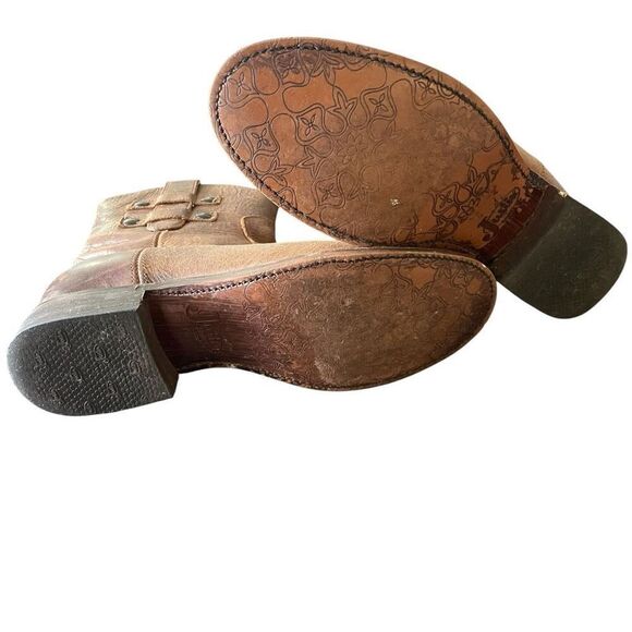 Justin Brown Leather MSL105 Western Cowgirl Work Boots Women’s Size 7.5B 7.5 B - Picture 7 of 8